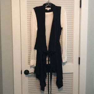 Ava & Viv Belted Knee Length Vest